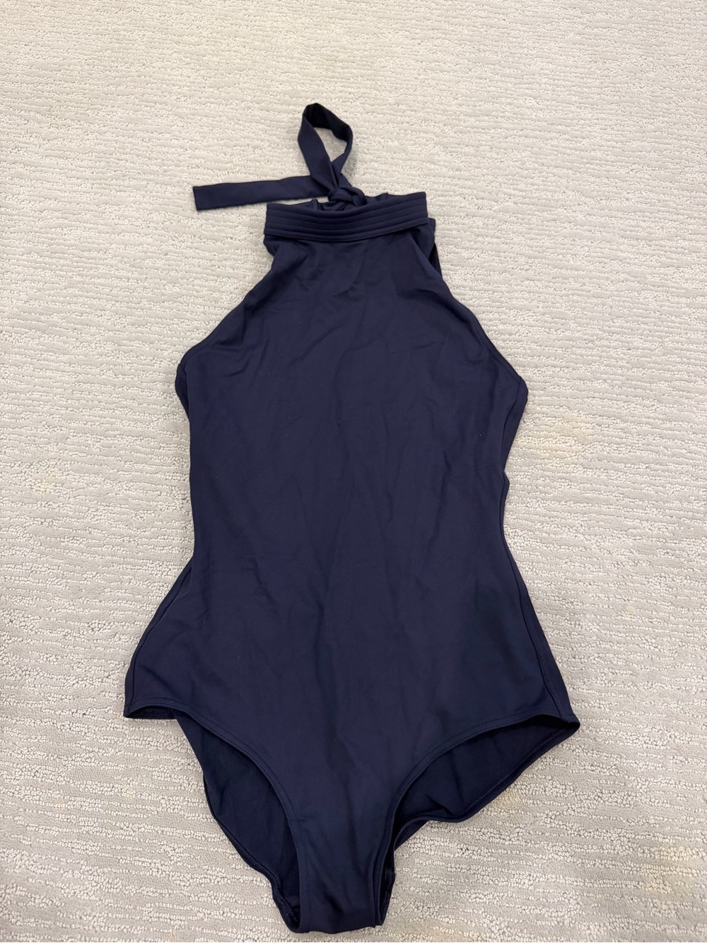 Women’s High-Neck Navy One-Piece Swimsuit